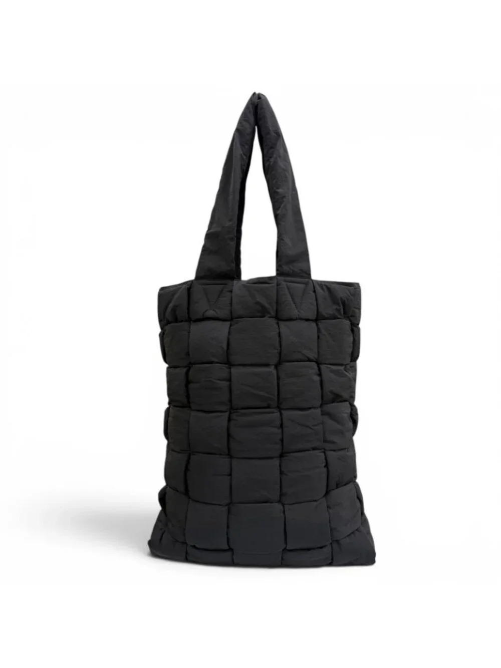 Bottega Veneta Padded Tech Maxi Intrecciato Tote Black with